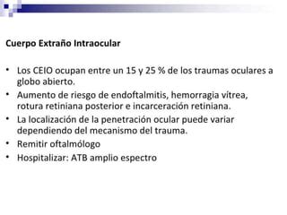 Trauma Ocular Abierto Ppt