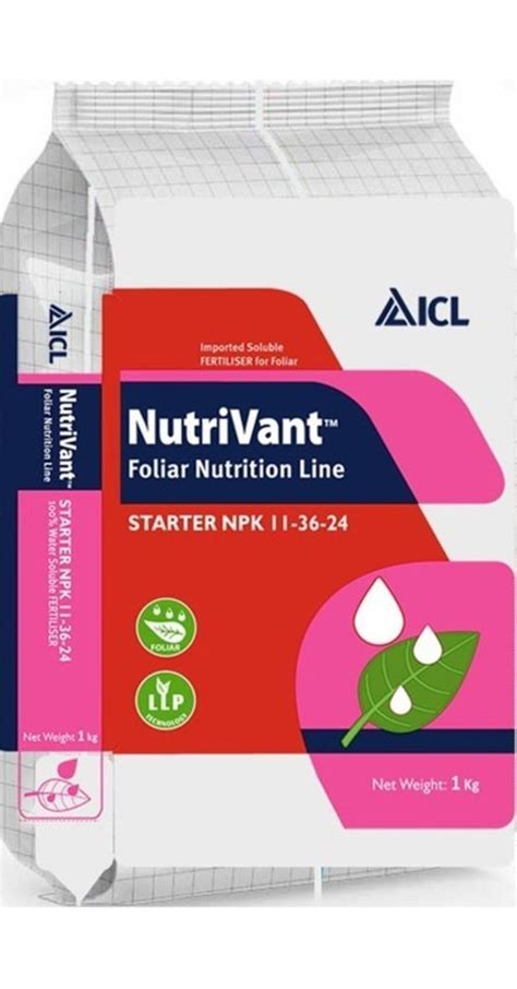 Packaging Size 1 Kg Starter NPK NutriVant Foliar Nutrition Line For