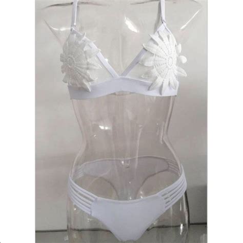 Bikini She Swim Mesh Embroidered Flower Strappy Brazilian Bikini Poshmark