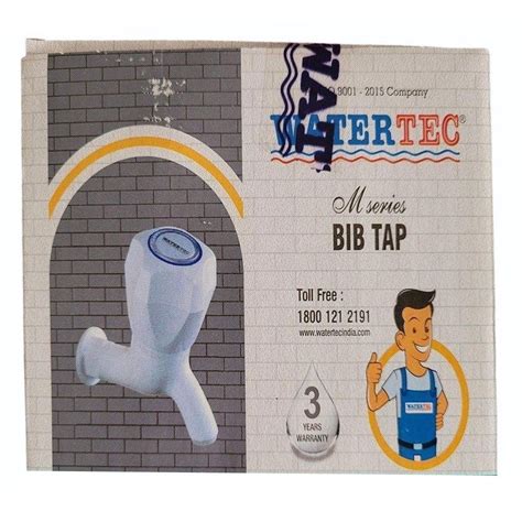 Plastic White Watertec Short Body Bib Tap For Bathroom Fitting Size