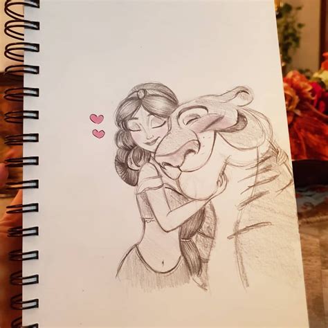 D sketch on Instagram: “#sketch 💙 #jasmine #2018 #رسم” | Disney ...