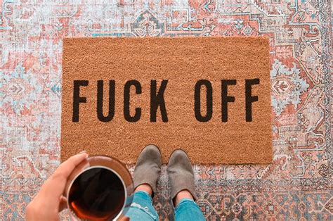 Fuck Off Doormat Rude Doormat Funny Welcome Mat Funny Doormat Housewarming Gift Go Away