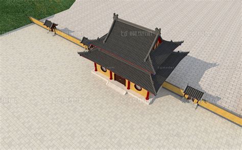 山门 中国古代建筑模型 历史建筑模型库 3ds Maxmax模型下载 Cg模型网