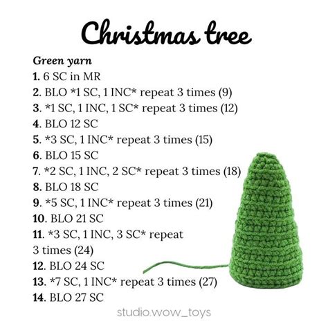 Christmas tree crochet pattern