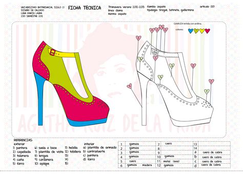 Ficha Técnica Calzado Fashion Designer Portfolio Shoes Drawing