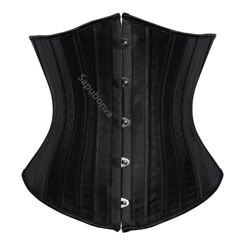 Sapubonva Underbust Corset 26 Spiral Steel Boned Body Shaper Woman Sexy