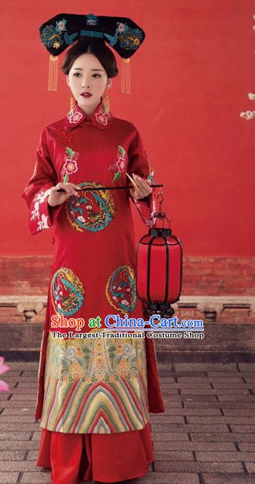 Ancient Chinese Qing Dynasty Empress Clothing Complete Set