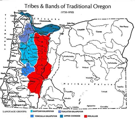 Map:Tribes and Bands of Traditional Oregon | Native american studies ...