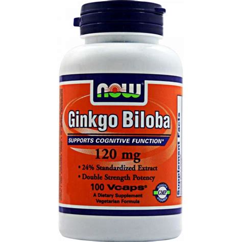 Now Ginkgo Biloba 120mg 100 Cápsulas Kuantokusta