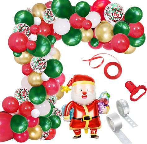 Kit De Guirnaldas De Arco De Globos De Navidad 115 Piezas Globos De