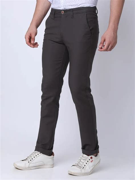 Shop Oxemberg Men Slim Fit Solid Casual Trouser Online