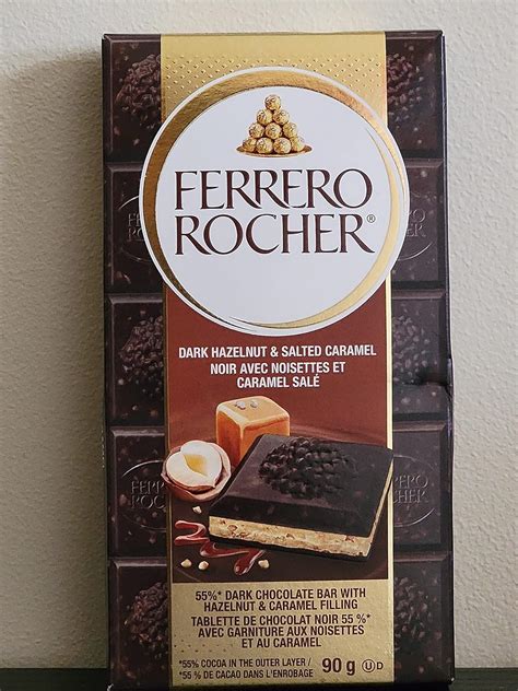 Ferrero Rocher Dark Hazelnut Salted Caremal Chocolate Bar G