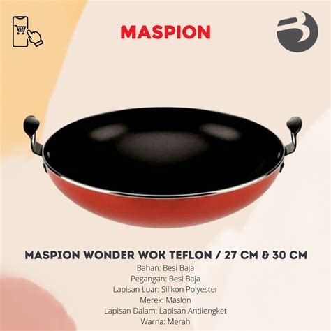 Jual Maspion BLG Wonder Wok Panci Wajan Penggorengan Teflon Tumis Anti