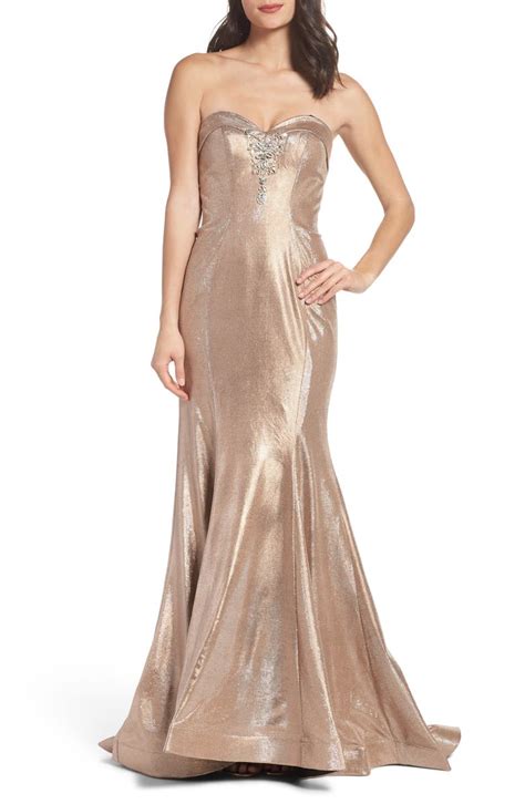 Mac Duggal Metallic Mermaid Gown Nordstrom