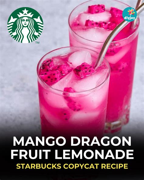 Starbucks Mango Dragon Fruit Lemonade Copycat Recipe