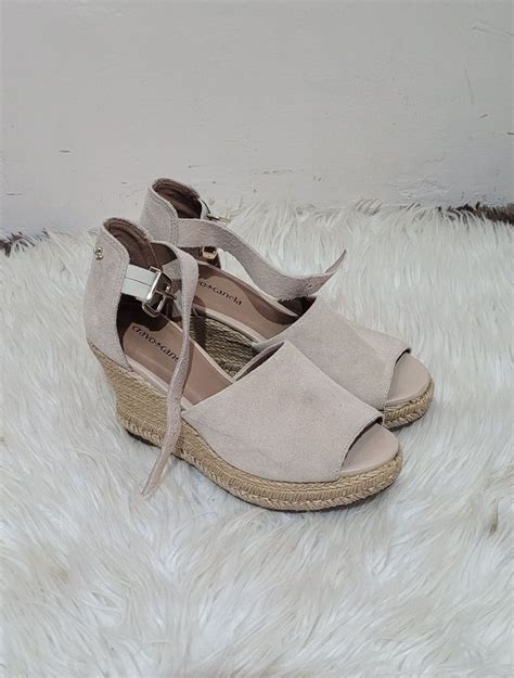 Anabela Nude Camurça Cravo e Canela Sandália Feminina Cravo Canela Usado 77937968 enjoei