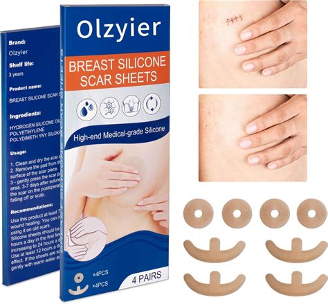 Buy Silicone Scar Sheets For Breast 8Packs Invisible Surgical Scars