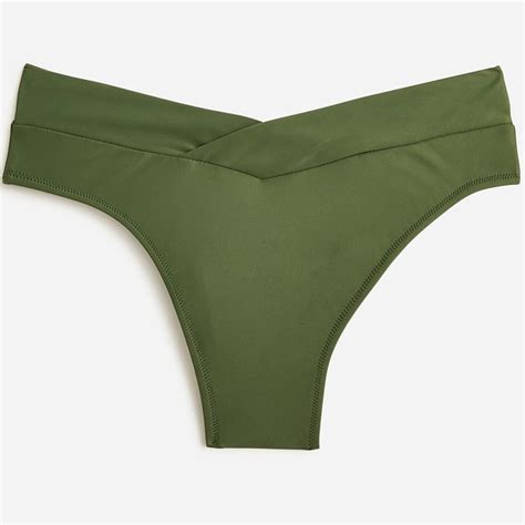 J Crew Swim Nwt J Crew Cross Front Cheeky Bikini Bottom In Safari Poshmark