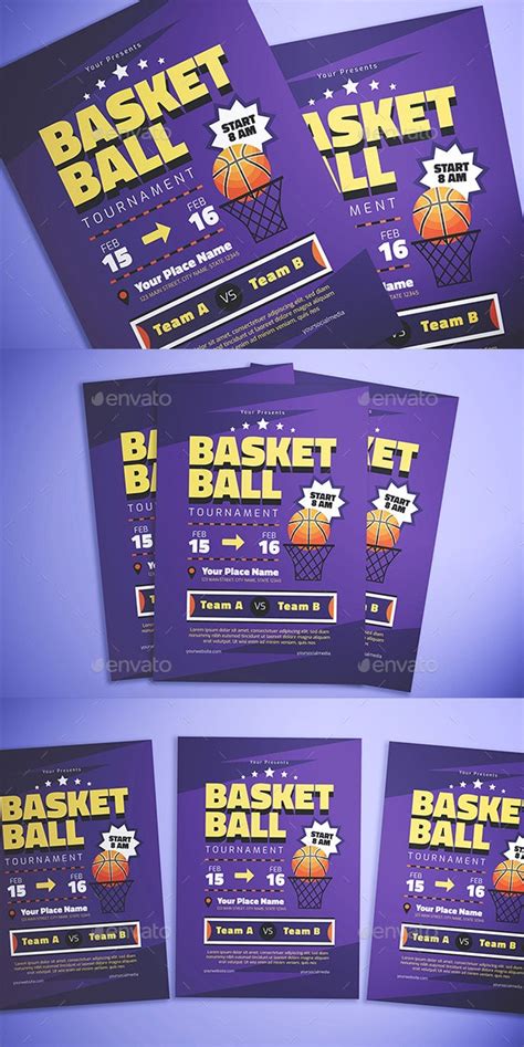 Basketball Tournament Flyer Print Templates Graphicriver