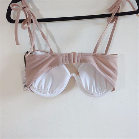 NWT Shade Shore Women S Nude Plain Bikini Swim Top Size 34DD EBay