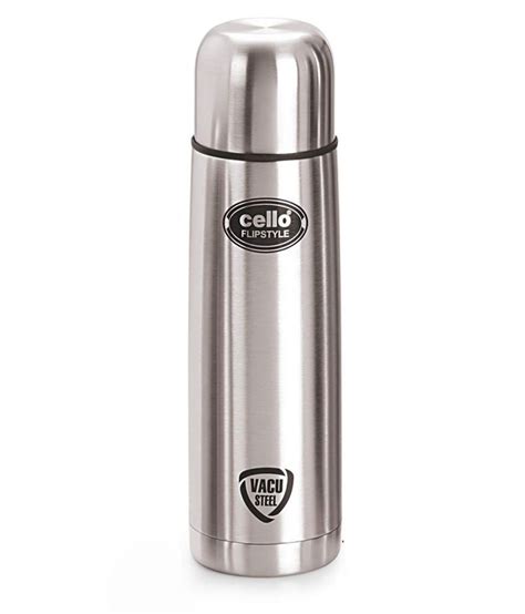 Cello Ss Flip Style Silver Ml Stainless Steel Water Bottle Set Of