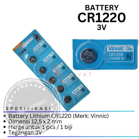 Jual Battery Kancing Cr Vinnic Lithium Baterai Koin Batrai Jam Batt