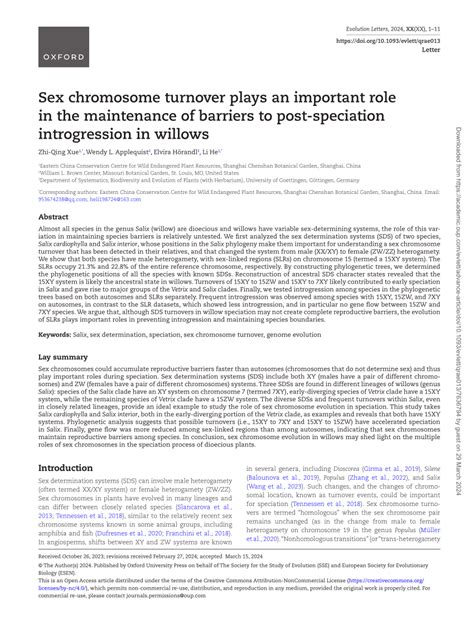 Pdf Sex Chromosome Turnover Plays An Important Role In The