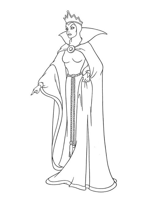 Digital drawing of the evil queen | Witch coloring pages, Disney ...