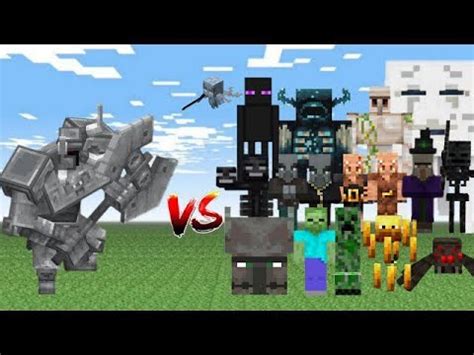 Ferrous Wroughtnaut Vs Every Mobs In Minecraft Minecraft Mob Battle