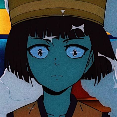 An Animated Image Of A Girl With Blue Eyes And A Hat On Her Head