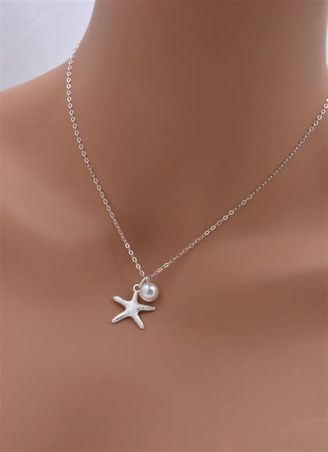 Set Of 6 Bridesmaid Starfish Necklaces Starfish Necklaces 6 Etsy