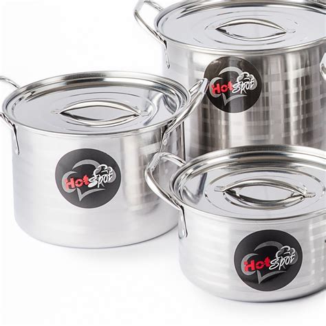 Juego De Ollas Con Tapa Hot Spot Z Set Acero Inoxidable Env O Gratis