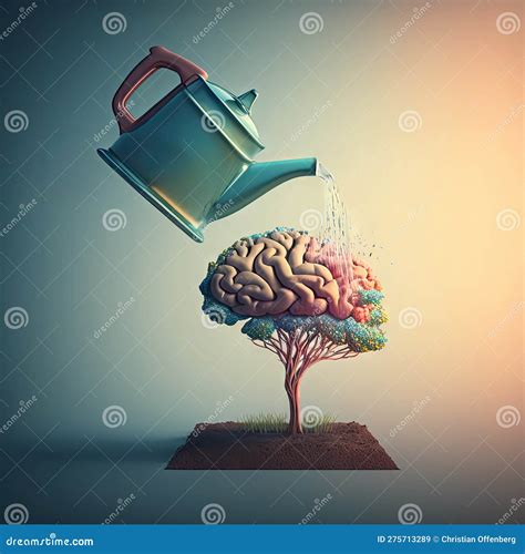 Creativity Growth Represented By Tree Looks Like The Human Brain