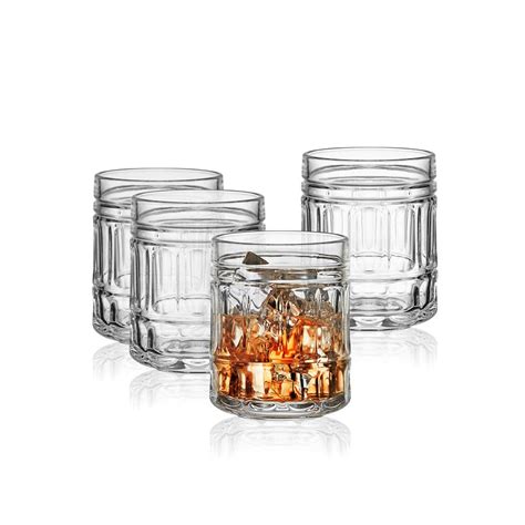 Lawrence Set Of 4 Double Old Fashioned Whiskey Glasses – HENDECING