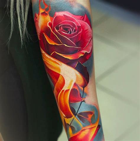 Pin By Vaida Stefanek On Dibujos Rose Tattoos For Women Fire Tattoo