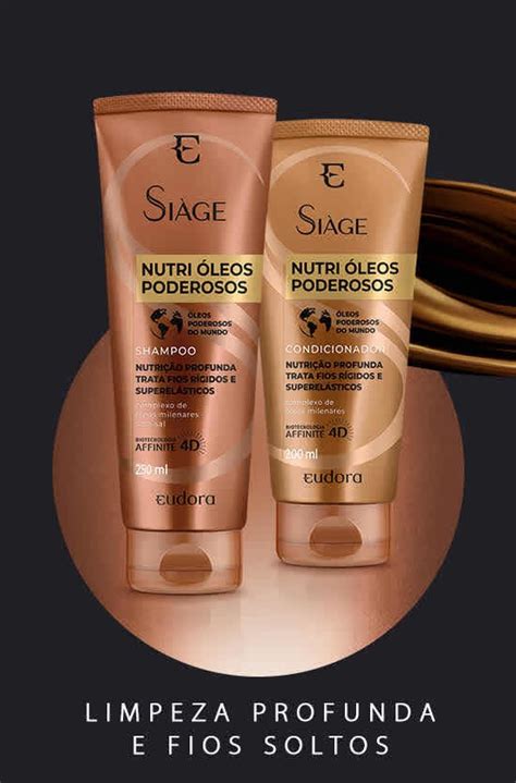 Nutri Óleos Poderosos Shampoo Condicionador Siàge Eudora MercadoLivre