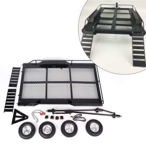 RC Trailer, 1:10 Scale Dual Axle Flatbed Trailer Kit RC Trailer ...