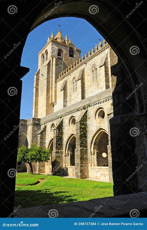 Gothic Cloister Of The Cathedral Of Nossa Senhora Da Assuncao In Evora