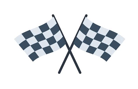 Premium Vector | Crossed chequered flag vector isolated icon. emoji ...