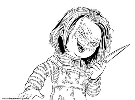 Free Printable Chucky Coloring Pages Printable Templates