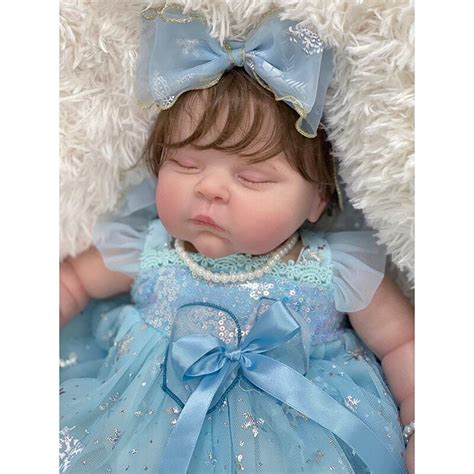 19 Reborn Baby Soft Body Peaches Doll With 3D Skin Multiple Layers