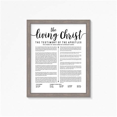 The Living Christ-printable-lds-multiple Size Included-instant - Etsy