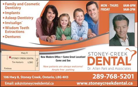 Stoney Creek Dental Group - Opening Hours - 106 Hamilton Regional Rd 8 ...