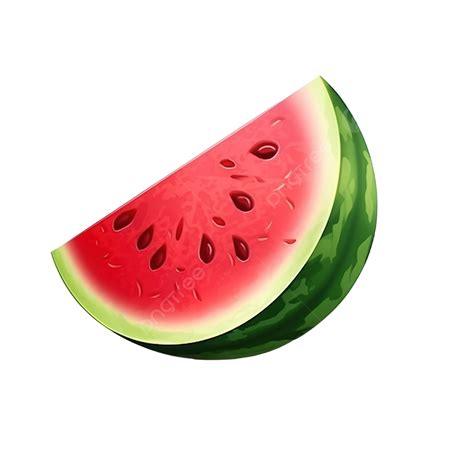 Fruta Melancia Em Uma Ilustração Simples Com Cor Gradiente Png