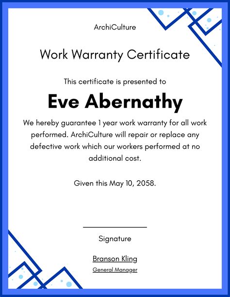 Free Printable Warranty Certificate To Customize Online