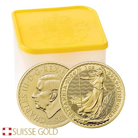 X British Britannia Ounce Gold Coin King Charles Iii