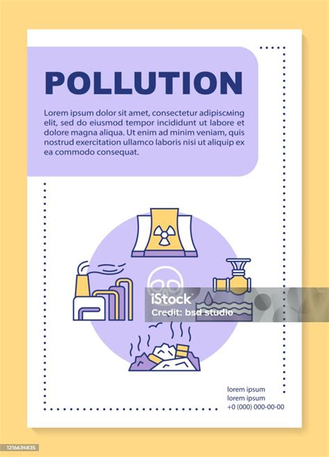 Pollution Poster Template Layout Environmental Damage Hazardous Waste