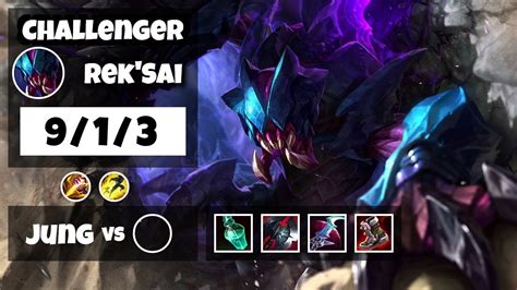 Reksai Vs Lee Sin Korean Challenger Jungle 913 V1118 Youtube