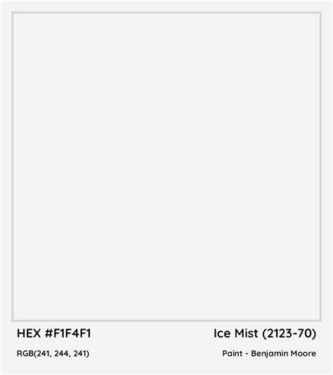 Hex F F F Ice Mist Paint Benjamin Moore Color Code