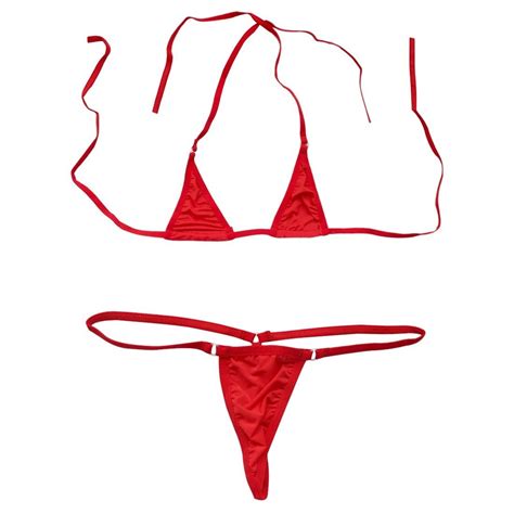 Us Women Brazilian Micro G String Bikini Thong Swimwear Bathing Suit Top Bra Set Ebay